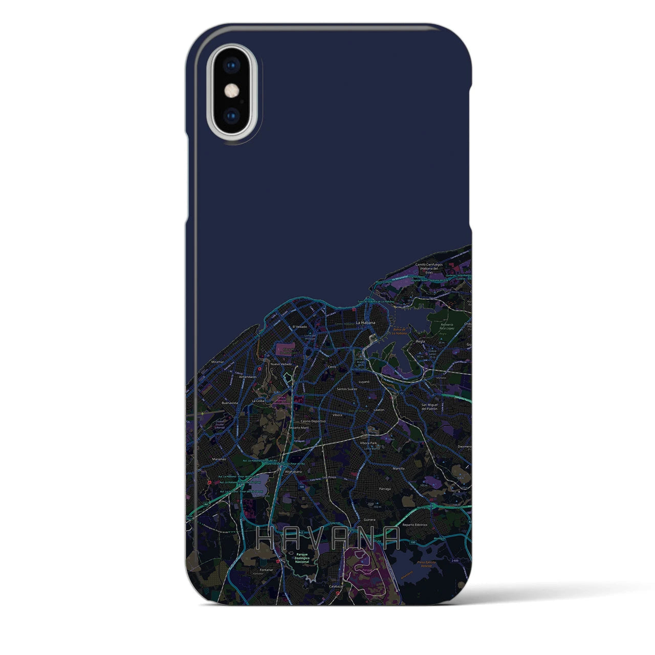 【ハバナ(キューバ)】地図柄iPhoneケース(バックカバータイプ)