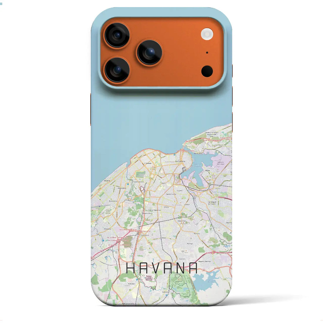 【ハバナ(キューバ)】地図柄iPhoneケース(バックカバータイプ)ナチュラル・iPhone 17 Pro Max 用