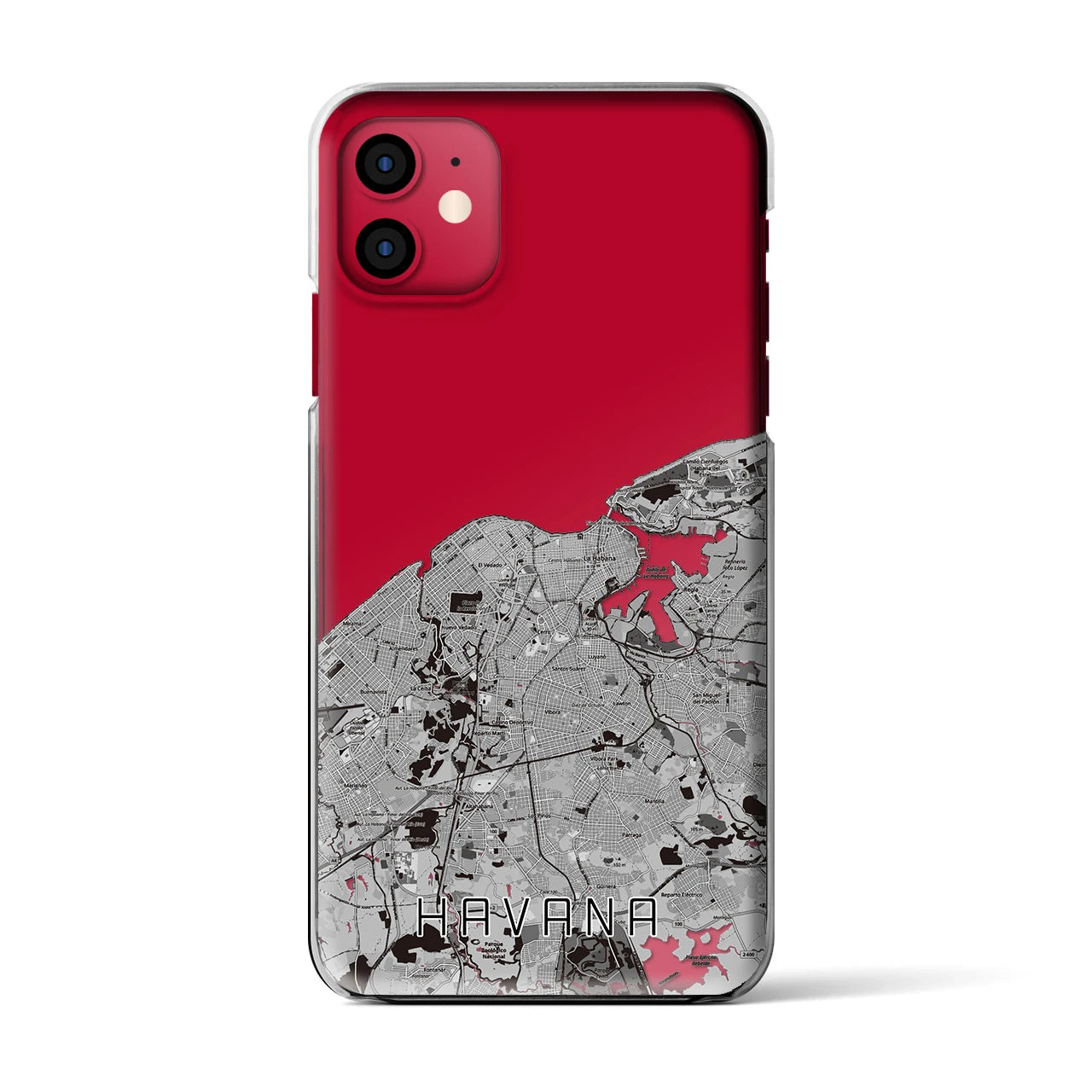 【ハバナ(キューバ)】地図柄iPhoneケース(クリアタイプ)