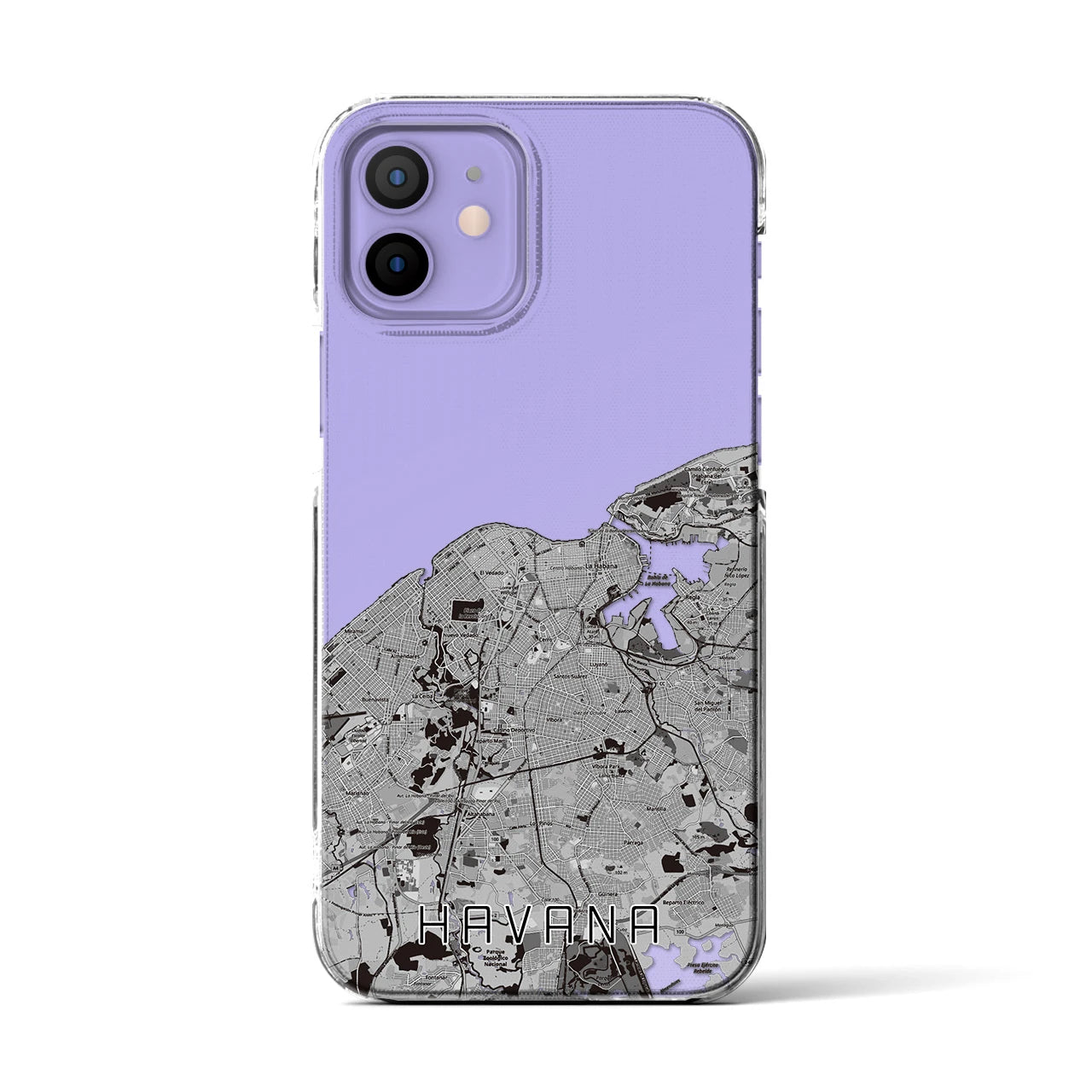 【ハバナ(キューバ)】地図柄iPhoneケース(クリアタイプ)