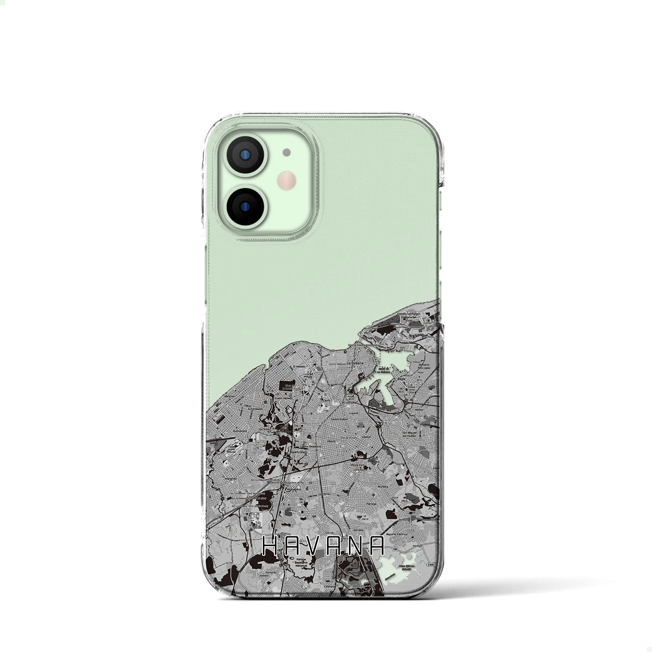 【ハバナ(キューバ)】地図柄iPhoneケース(クリアタイプ)