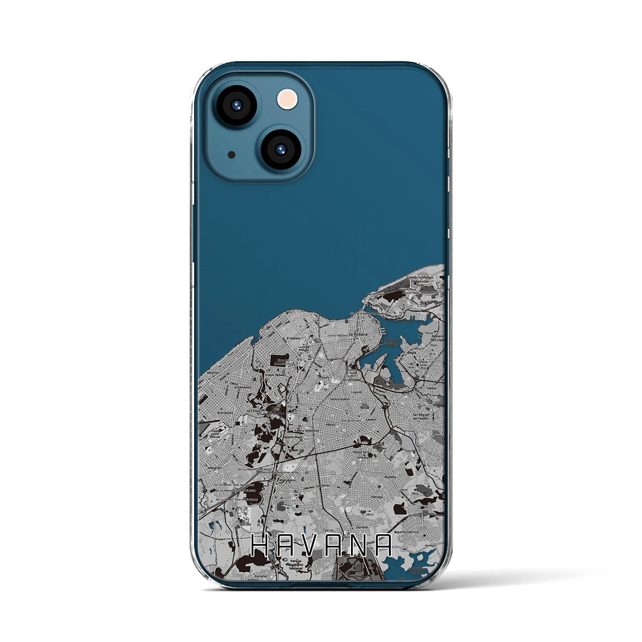 【ハバナ(キューバ)】地図柄iPhoneケース(クリアタイプ)