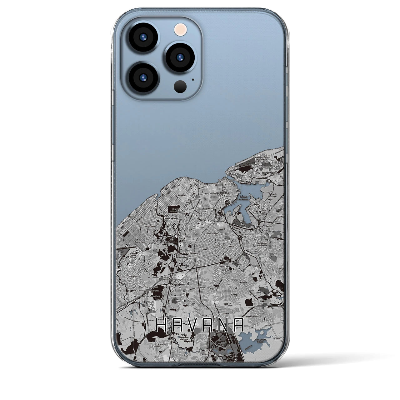 【ハバナ(キューバ)】地図柄iPhoneケース(クリアタイプ)