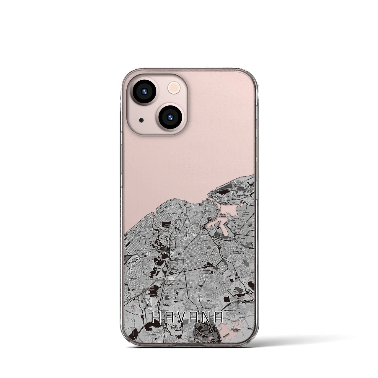 【ハバナ(キューバ)】地図柄iPhoneケース(クリアタイプ)