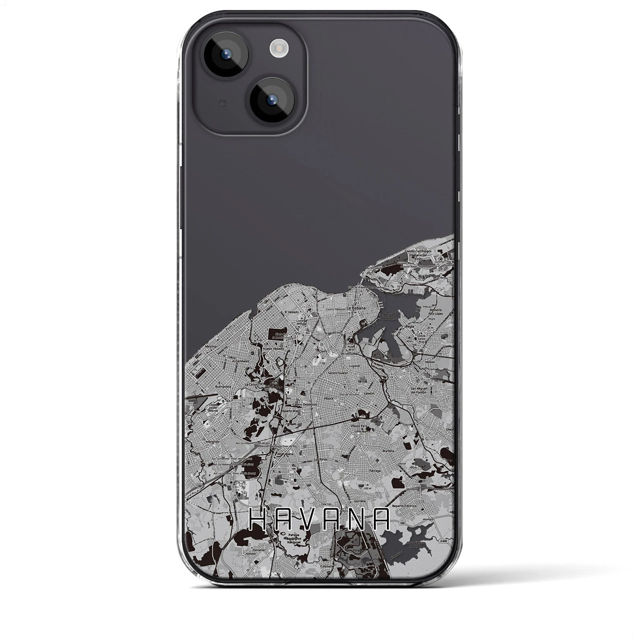 【ハバナ(キューバ)】地図柄iPhoneケース(クリアタイプ)