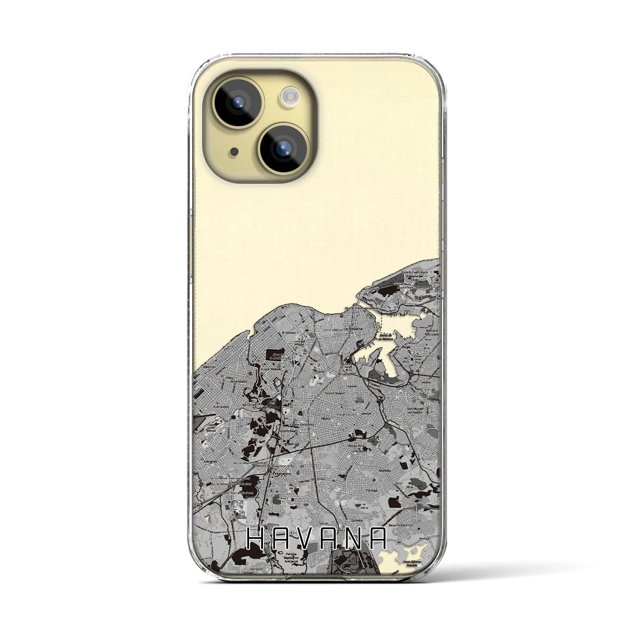 【ハバナ(キューバ)】地図柄iPhoneケース(クリアタイプ)