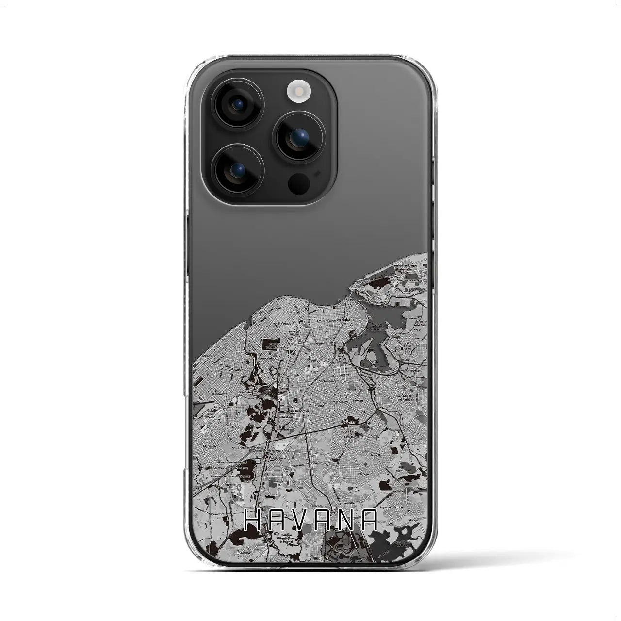 【ハバナ(キューバ)】地図柄iPhoneケース(クリアタイプ)