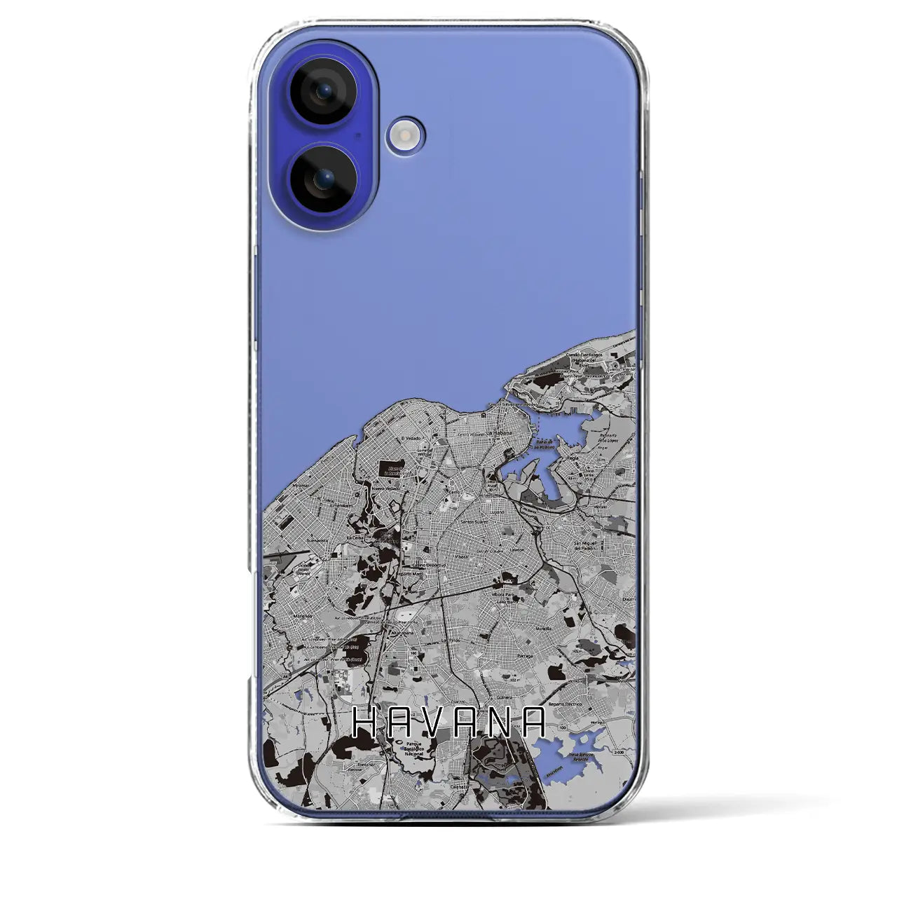 【ハバナ(キューバ)】地図柄iPhoneケース(クリアタイプ)