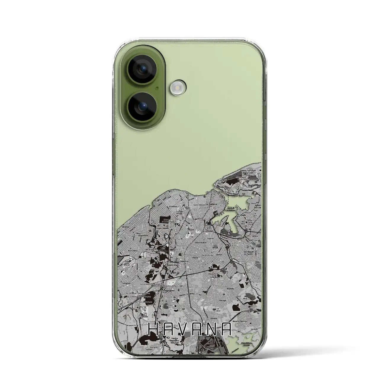 【ハバナ(キューバ)】地図柄iPhoneケース(クリアタイプ)