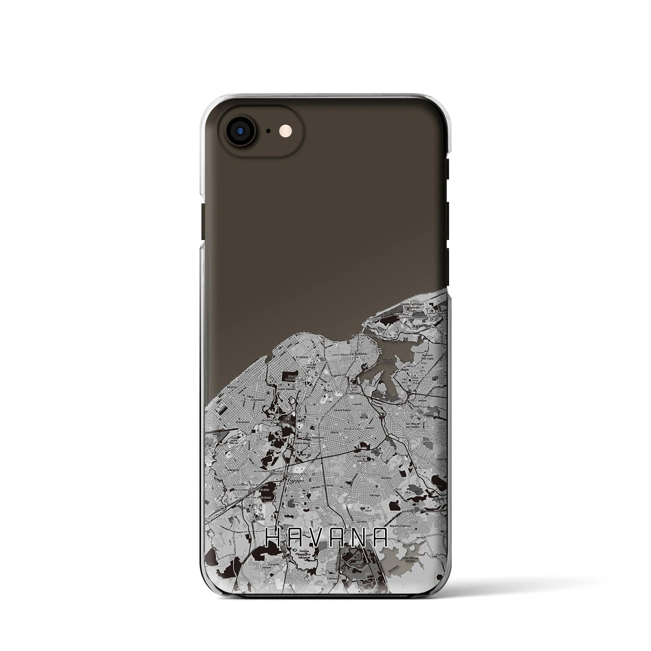 【ハバナ(キューバ)】地図柄iPhoneケース(クリアタイプ)