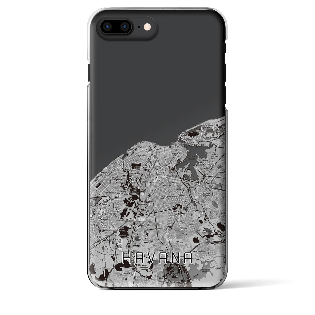 【ハバナ(キューバ)】地図柄iPhoneケース(クリアタイプ)