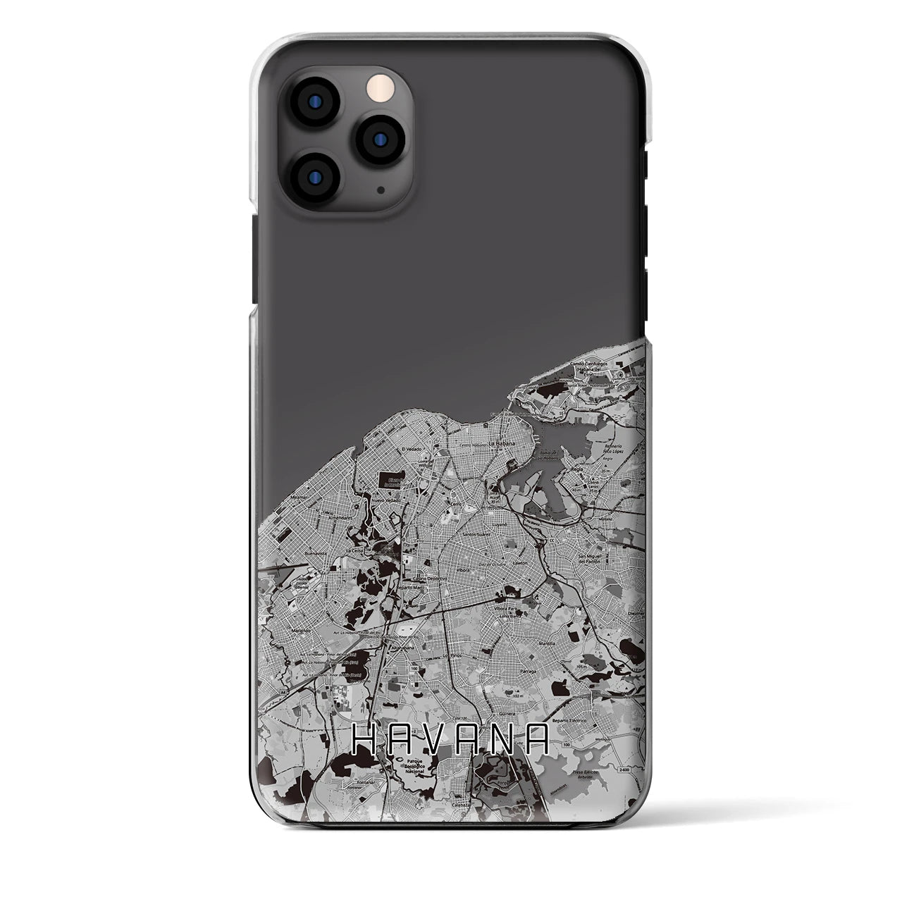 【ハバナ(キューバ)】地図柄iPhoneケース(クリアタイプ)