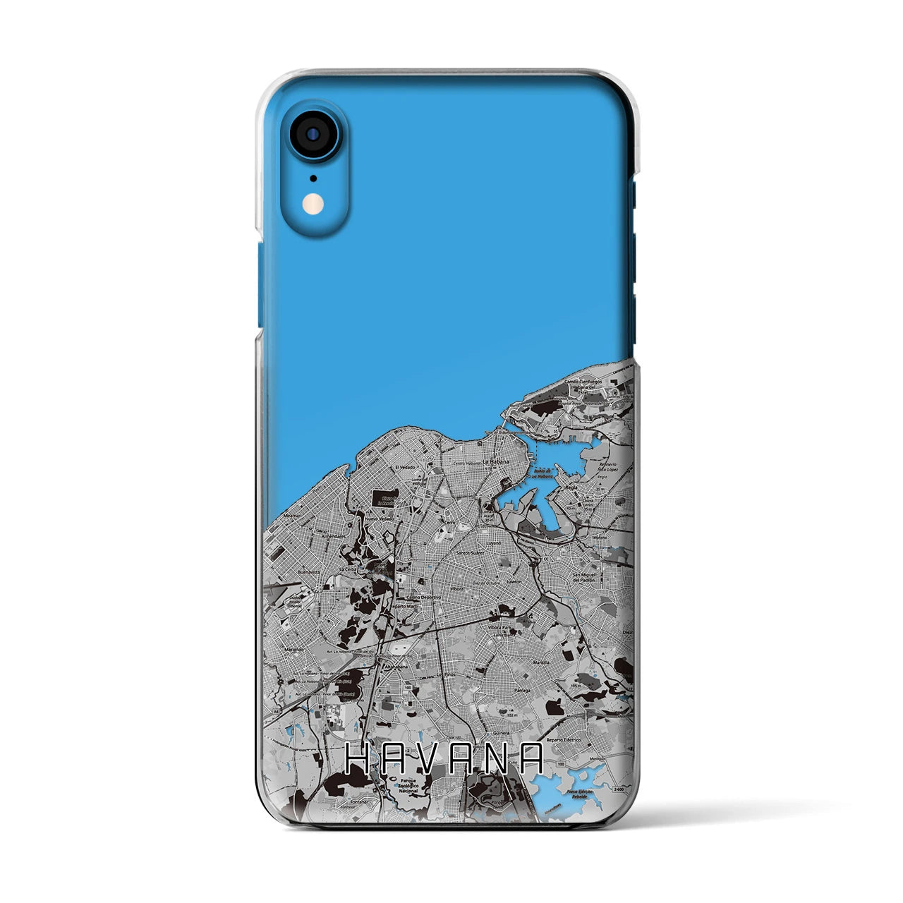 【ハバナ(キューバ)】地図柄iPhoneケース(クリアタイプ)