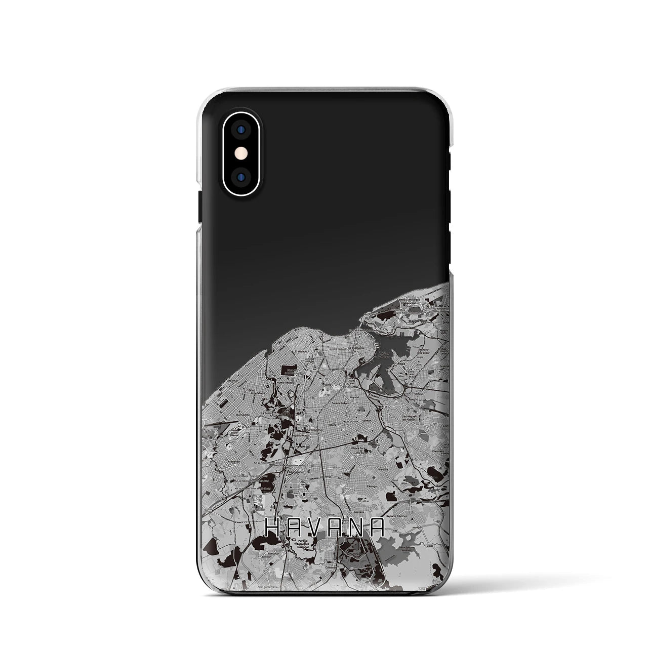 【ハバナ(キューバ)】地図柄iPhoneケース(クリアタイプ)
