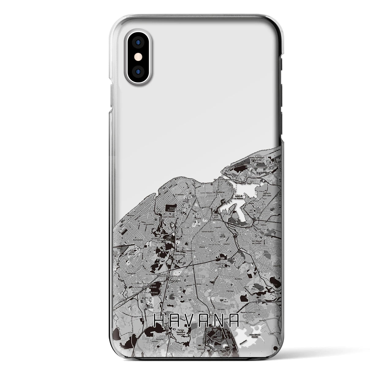 【ハバナ(キューバ)】地図柄iPhoneケース(クリアタイプ)