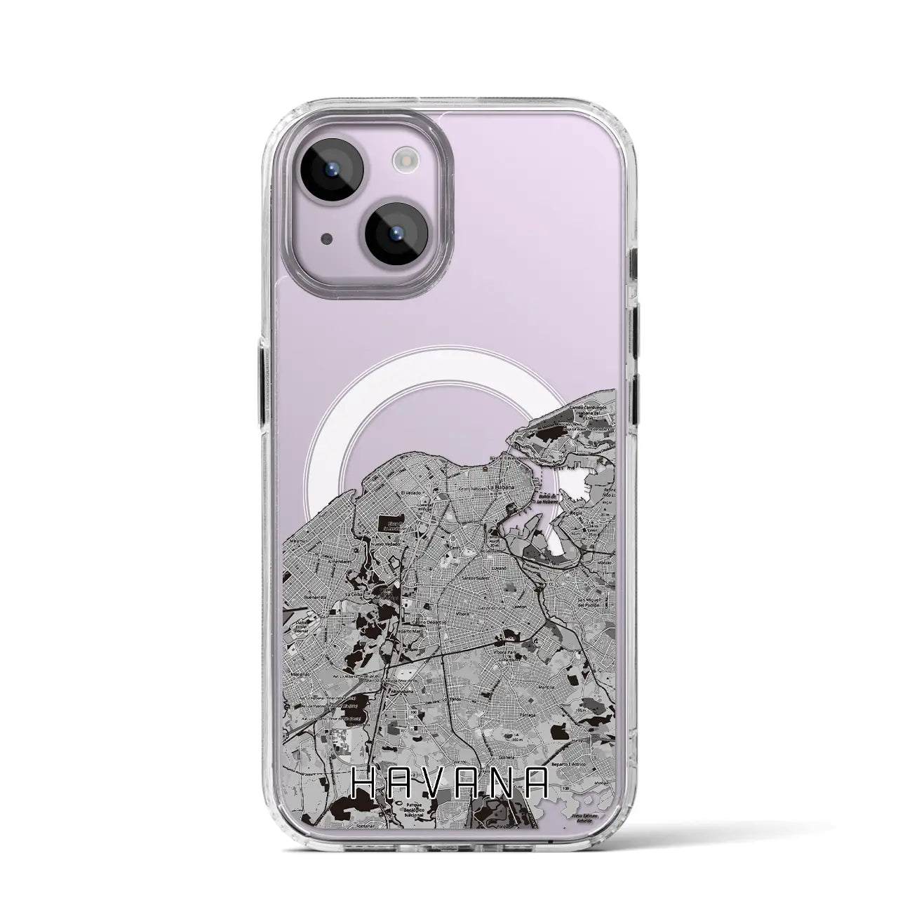 【ハバナ(キューバ)】地図柄iPhoneケース(MagSafeタイプ)