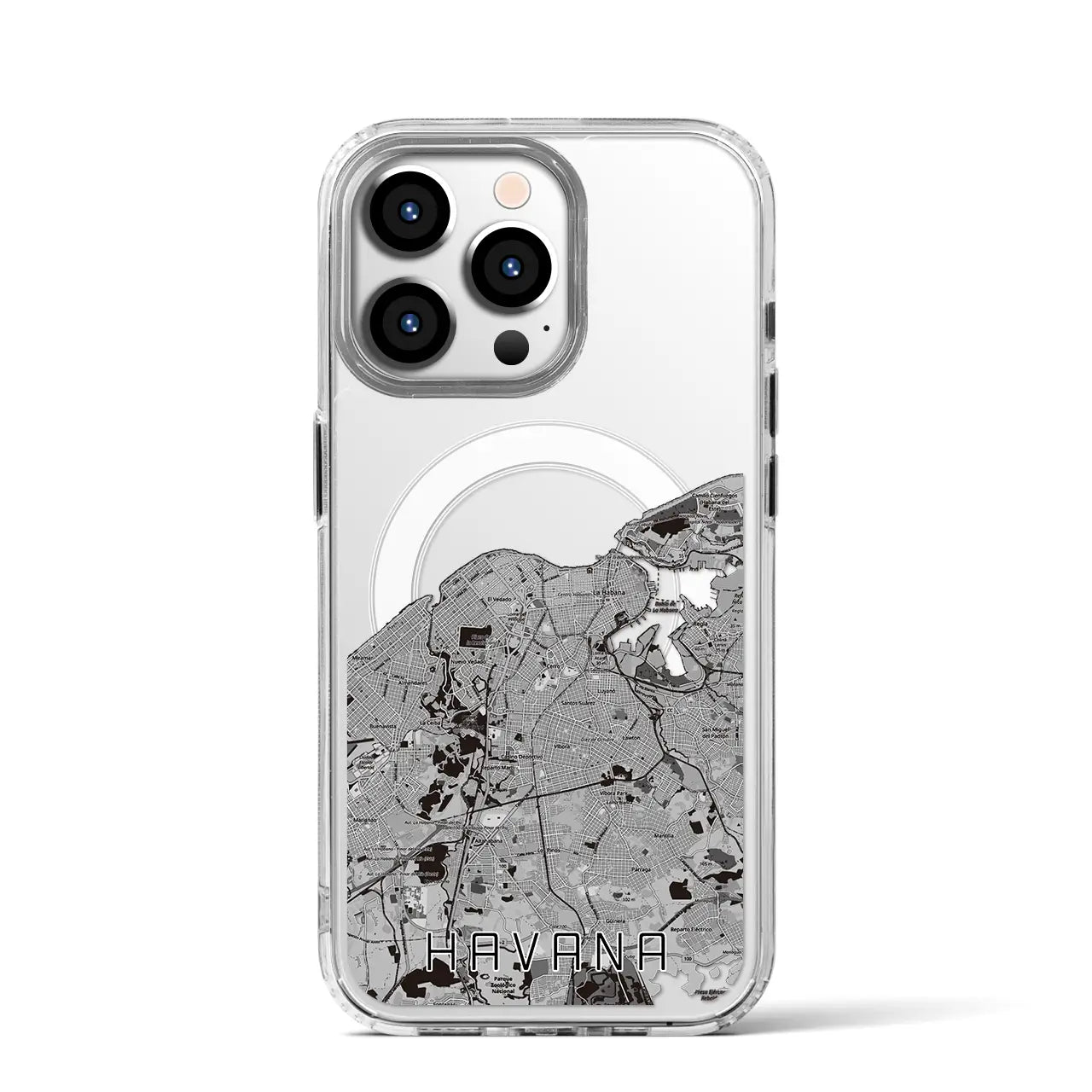 【ハバナ(キューバ)】地図柄iPhoneケース(MagSafeタイプ)