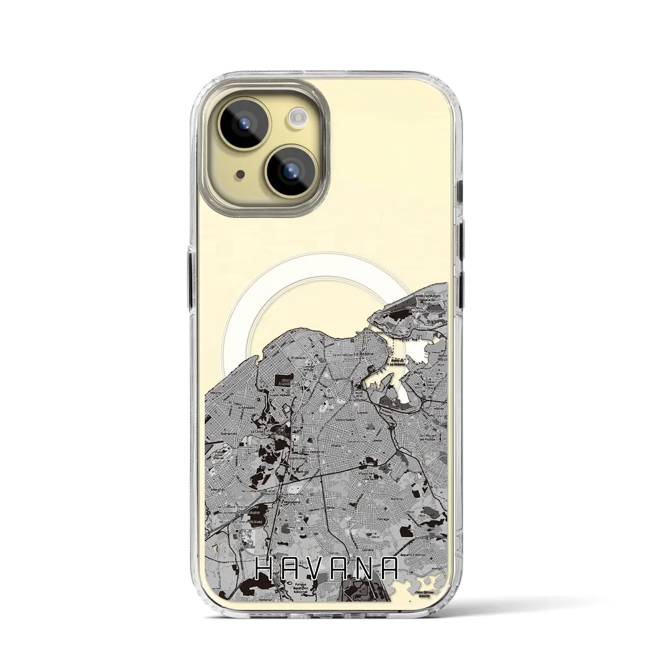 【ハバナ(キューバ)】地図柄iPhoneケース(MagSafeタイプ)