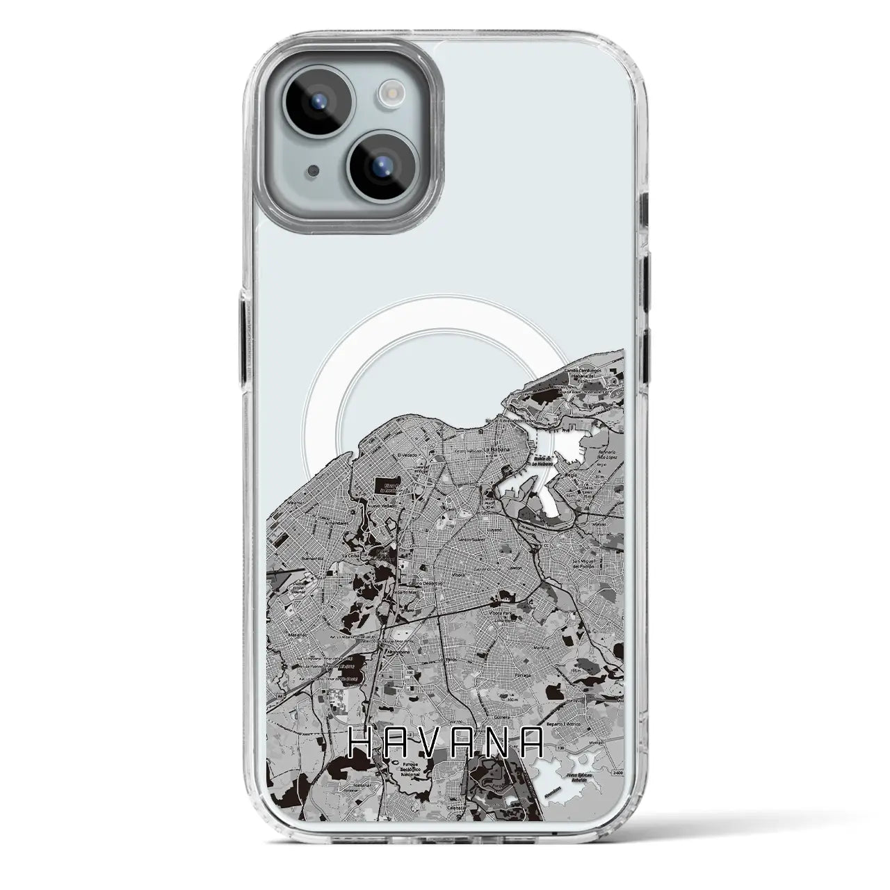 【ハバナ(キューバ)】地図柄iPhoneケース(MagSafeタイプ)