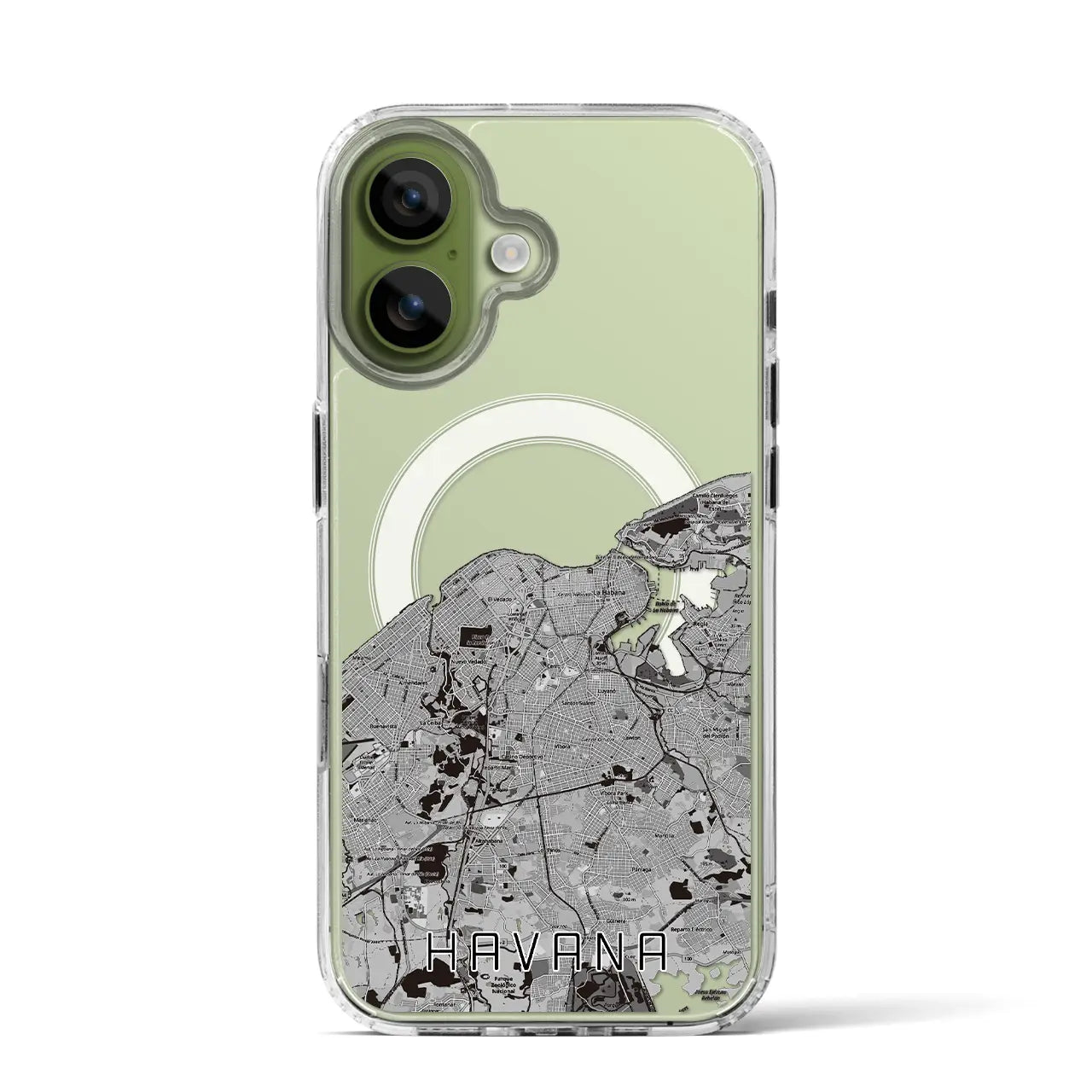 【ハバナ(キューバ)】地図柄iPhoneケース(MagSafeタイプ)