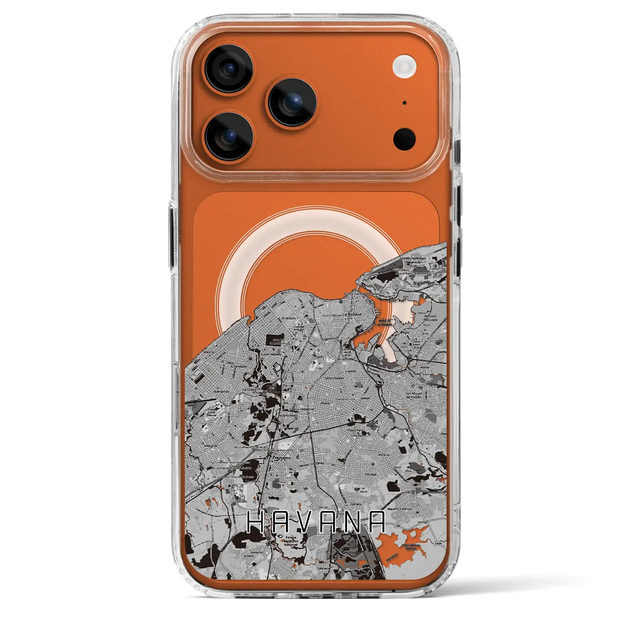 【ハバナ(キューバ)】地図柄iPhoneケース(MagSafeタイプ)