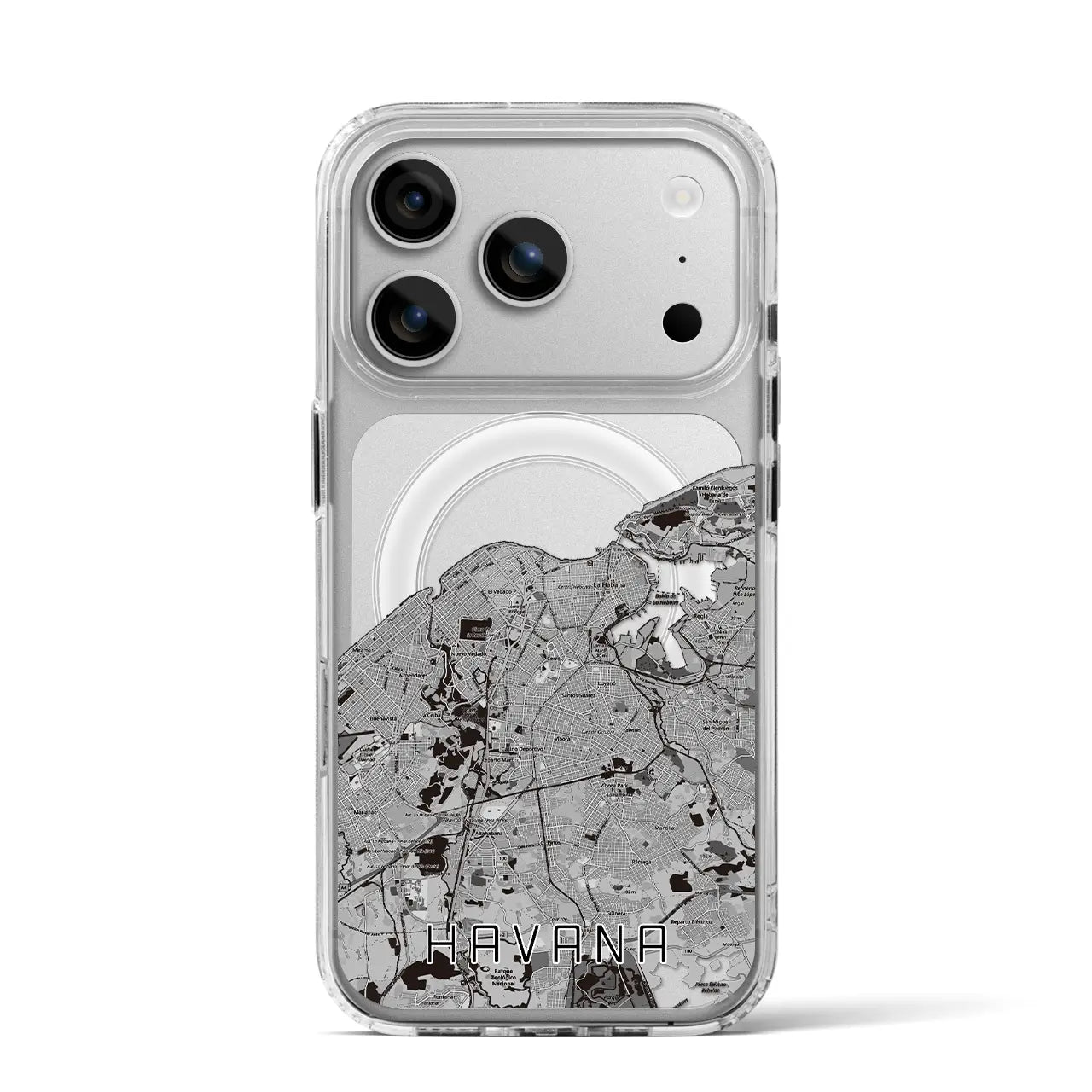 【ハバナ(キューバ)】地図柄iPhoneケース(MagSafeタイプ)