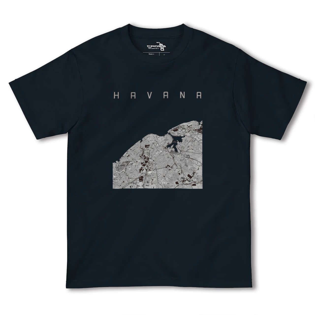 【ハバナ(キューバ)】地図柄ヘビーウェイトTシャツ