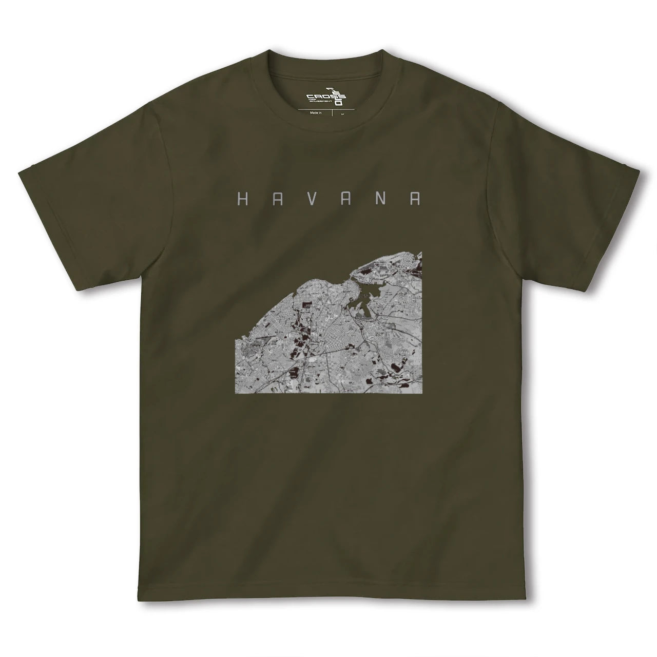 【ハバナ(キューバ)】地図柄ヘビーウェイトTシャツ