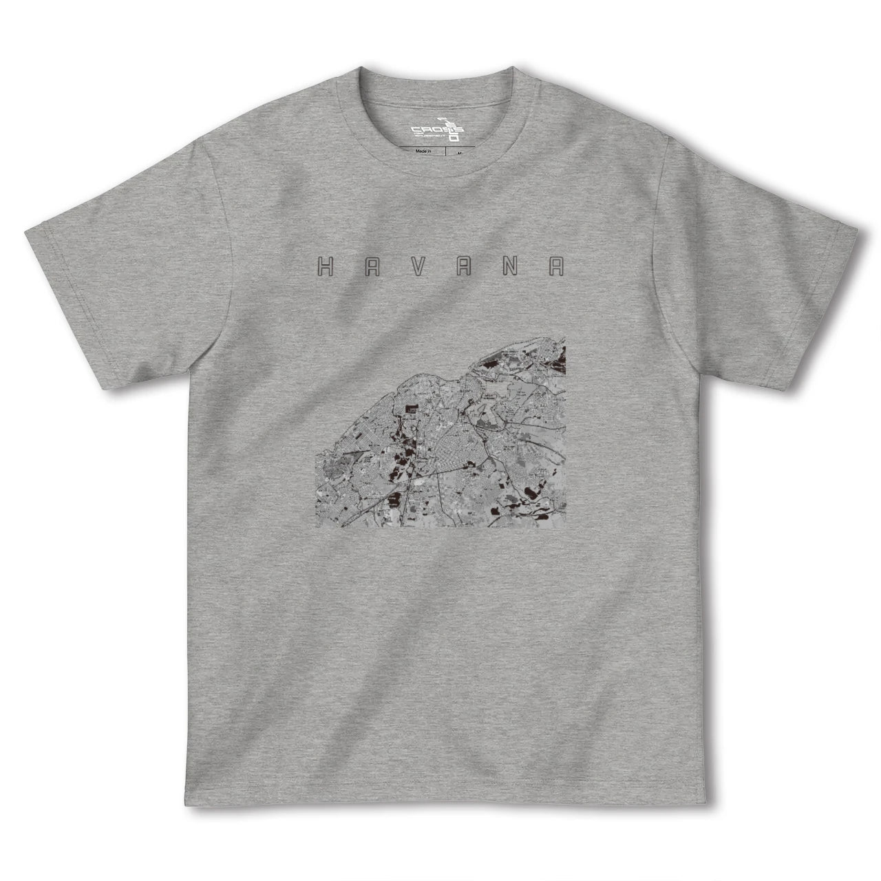 【ハバナ(キューバ)】地図柄ヘビーウェイトTシャツ