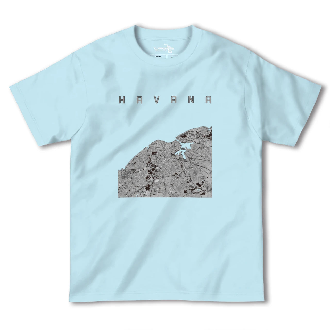 【ハバナ(キューバ)】地図柄ヘビーウェイトTシャツ