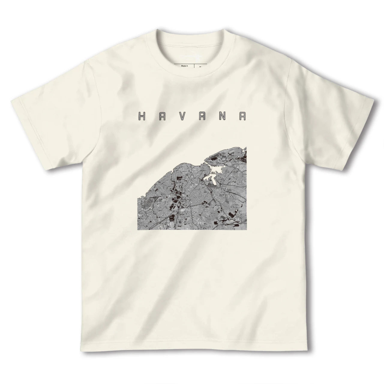 【ハバナ(キューバ)】地図柄ヘビーウェイトTシャツ