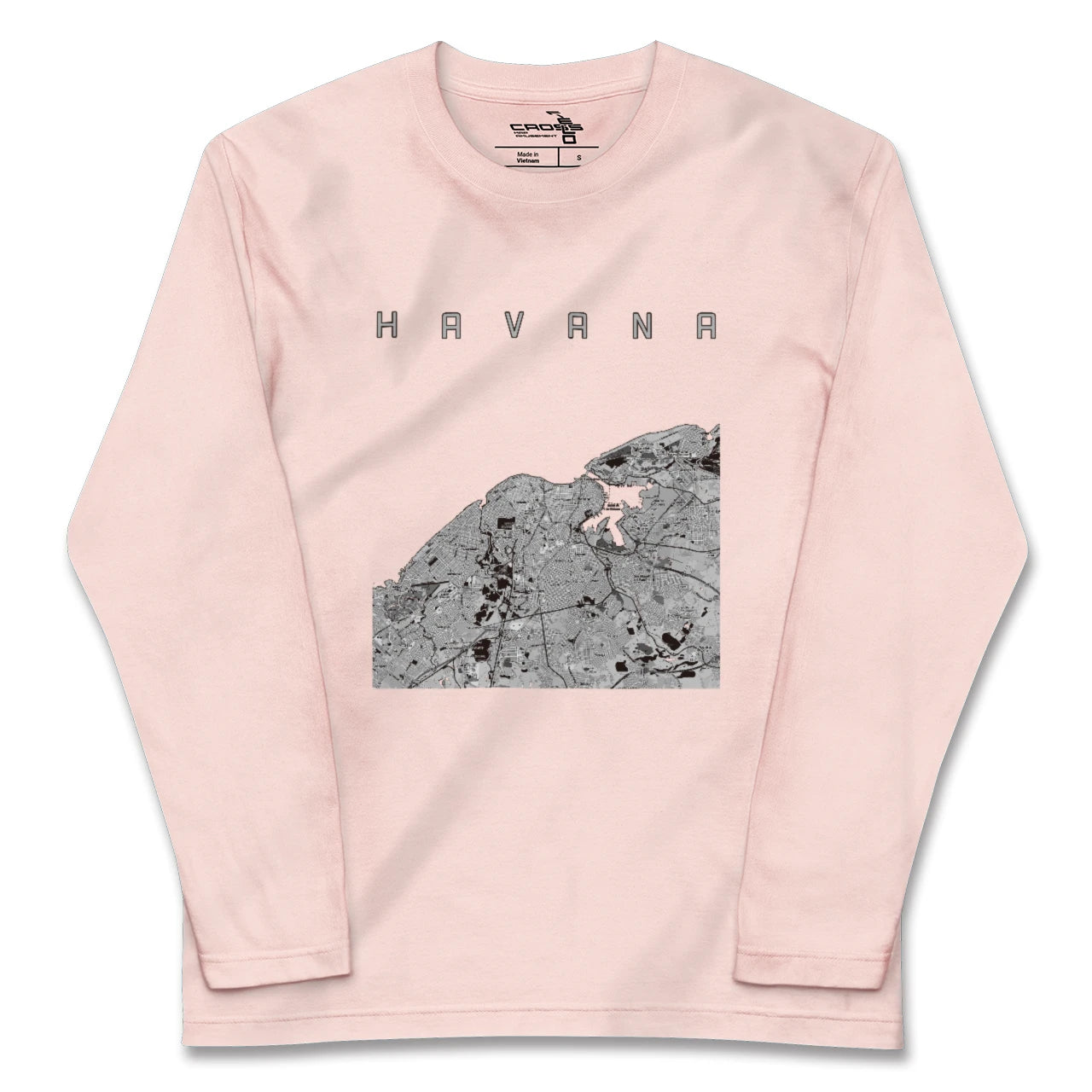 【ハバナ(キューバ)】地図柄ロングスリーブTシャツ