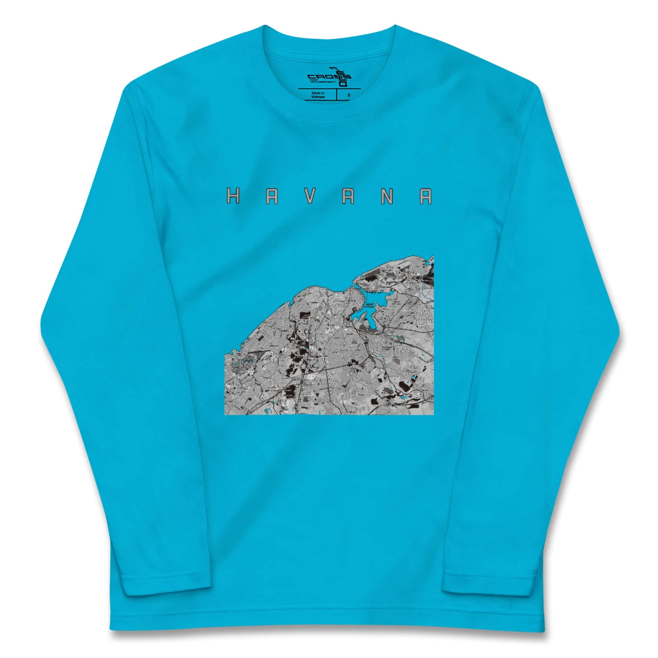 【ハバナ(キューバ)】地図柄ロングスリーブTシャツ