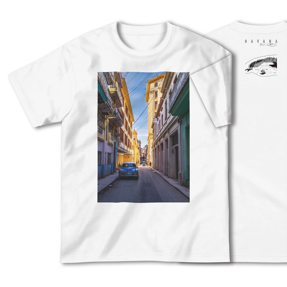 【ハバナ(キューバ)】Map World ハイクオリティTシャツ