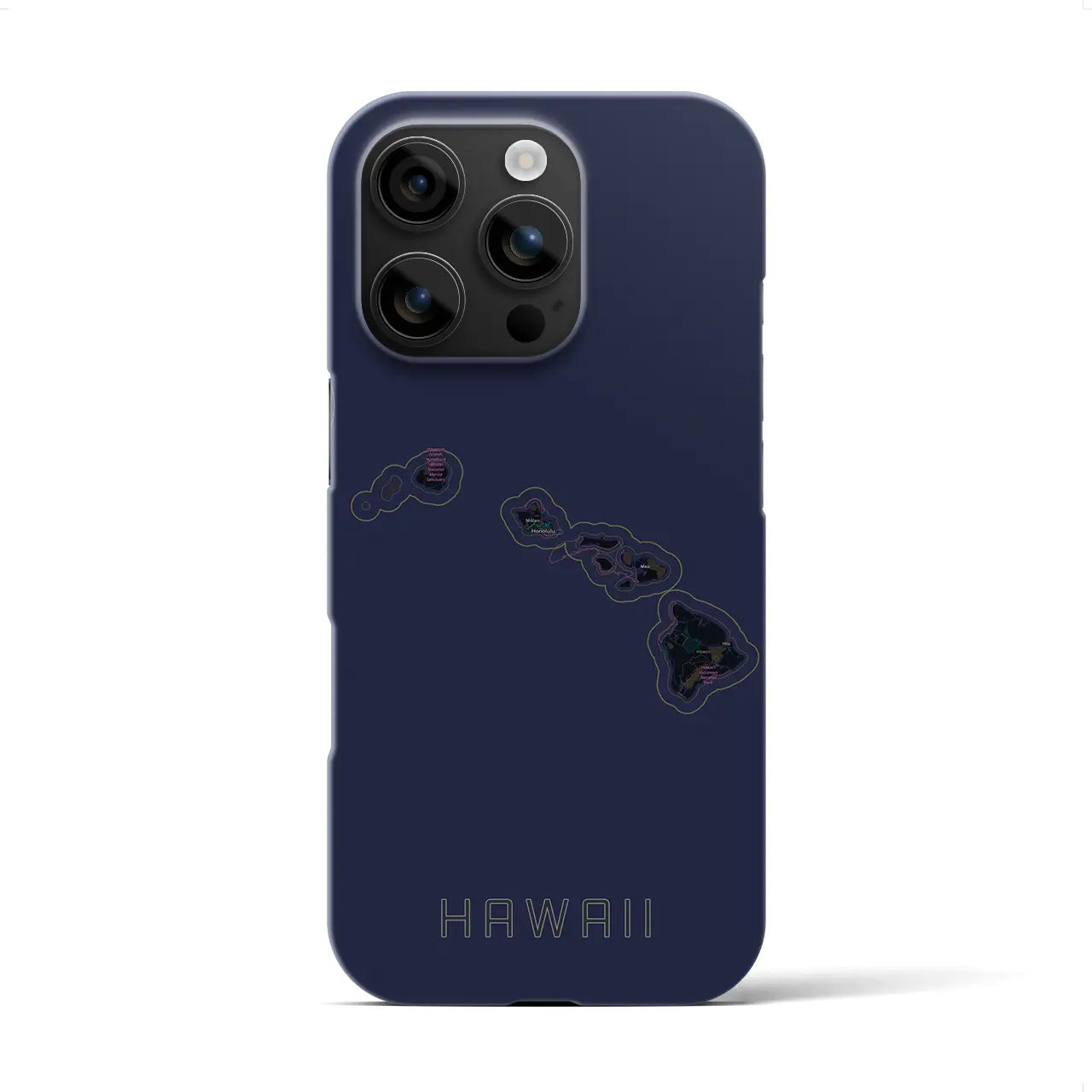 【ハワイ(アメリカ)】地図柄iPhoneケース(バックカバータイプ)