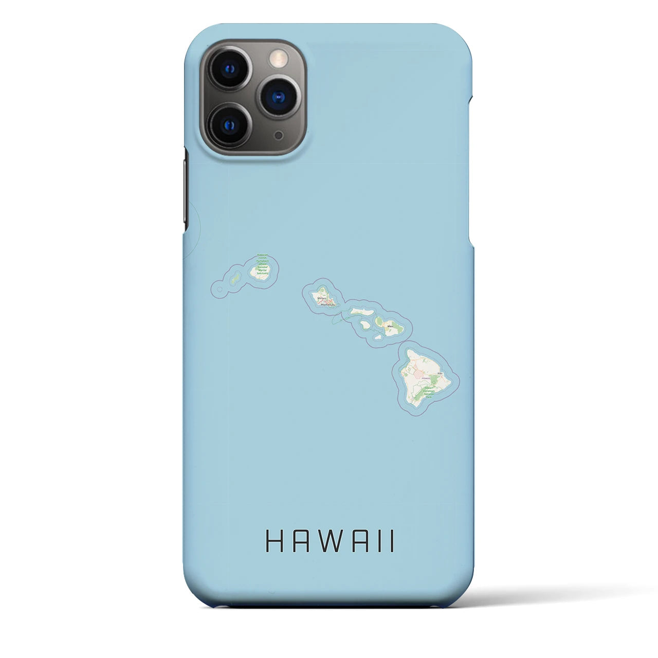 【ハワイ(アメリカ)】地図柄iPhoneケース(バックカバータイプ)