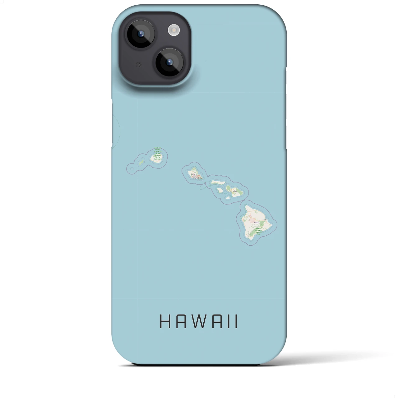 【ハワイ(アメリカ)】地図柄iPhoneケース(バックカバータイプ)