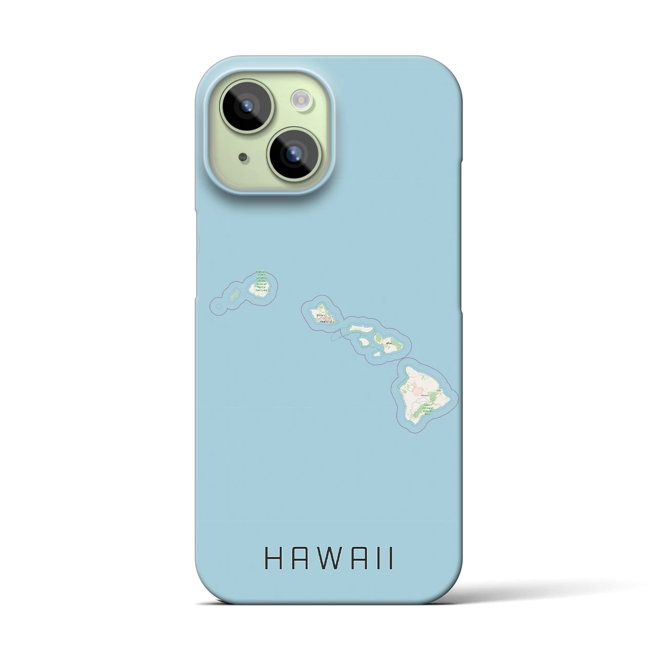 【ハワイ(アメリカ)】地図柄iPhoneケース(バックカバータイプ)