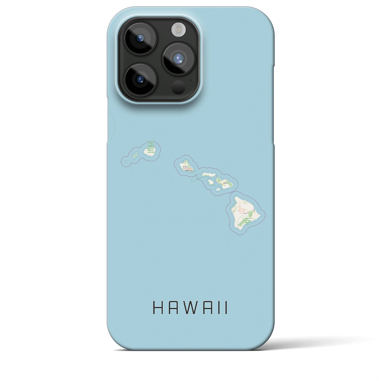 【ハワイ(アメリカ)】地図柄iPhoneケース(バックカバータイプ)