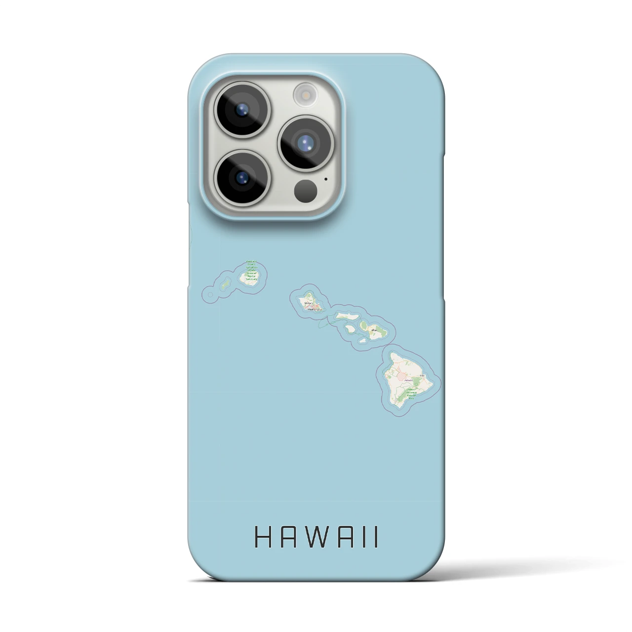 【ハワイ(アメリカ)】地図柄iPhoneケース(バックカバータイプ)