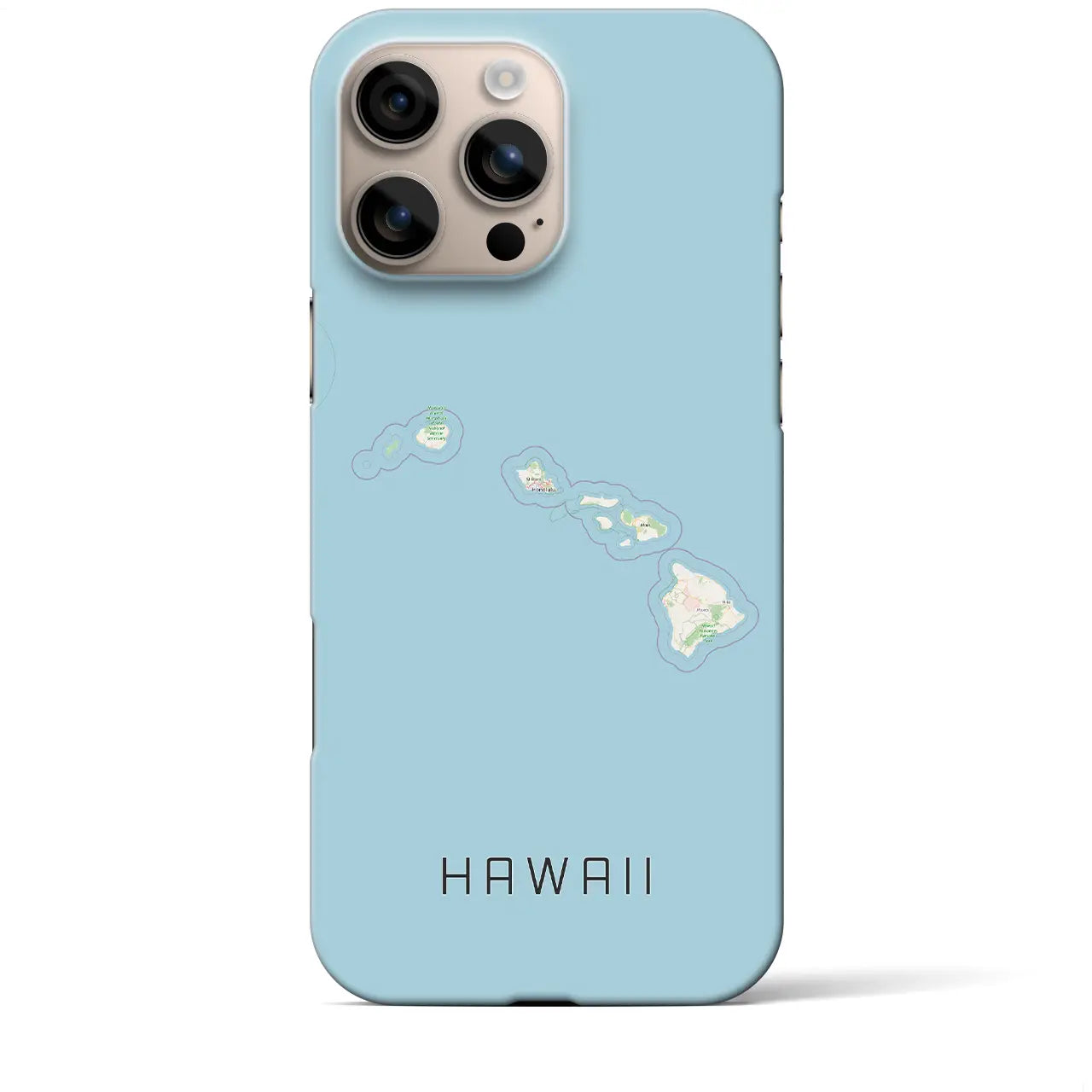 【ハワイ(アメリカ)】地図柄iPhoneケース(バックカバータイプ)