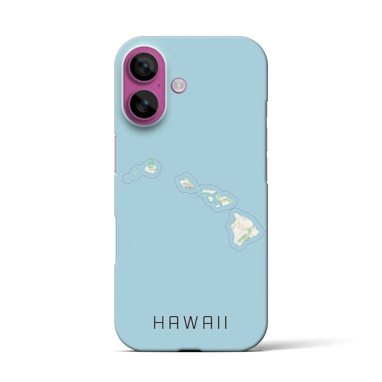 【ハワイ(アメリカ)】地図柄iPhoneケース(バックカバータイプ)