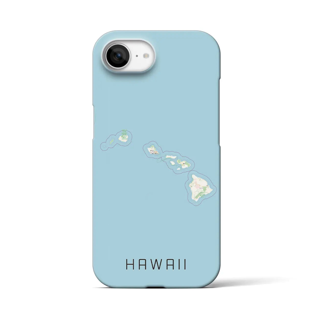 【ハワイ(アメリカ)】地図柄iPhoneケース(バックカバータイプ)