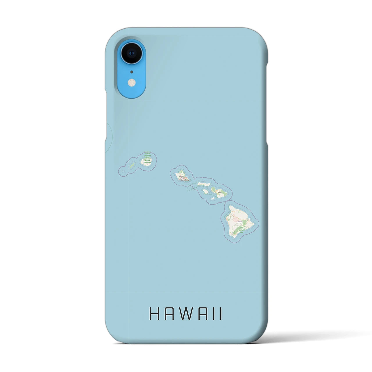 【ハワイ(アメリカ)】地図柄iPhoneケース(バックカバータイプ)
