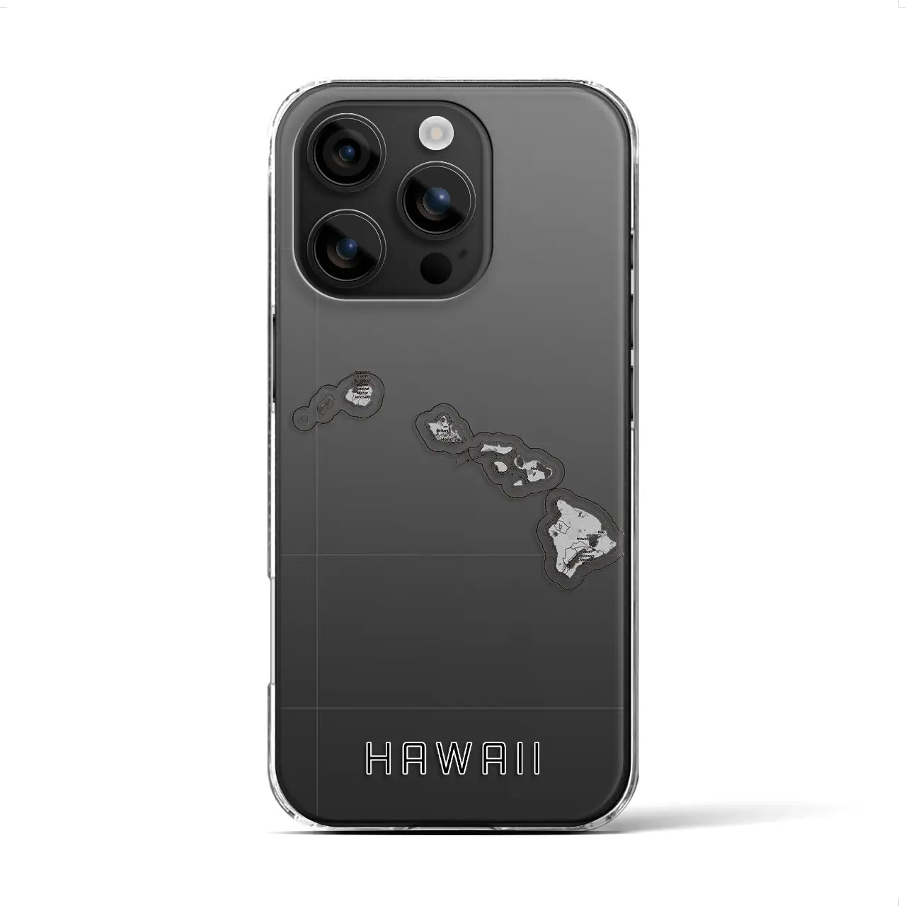 【ハワイ(アメリカ)】地図柄iPhoneケース(クリアタイプ)