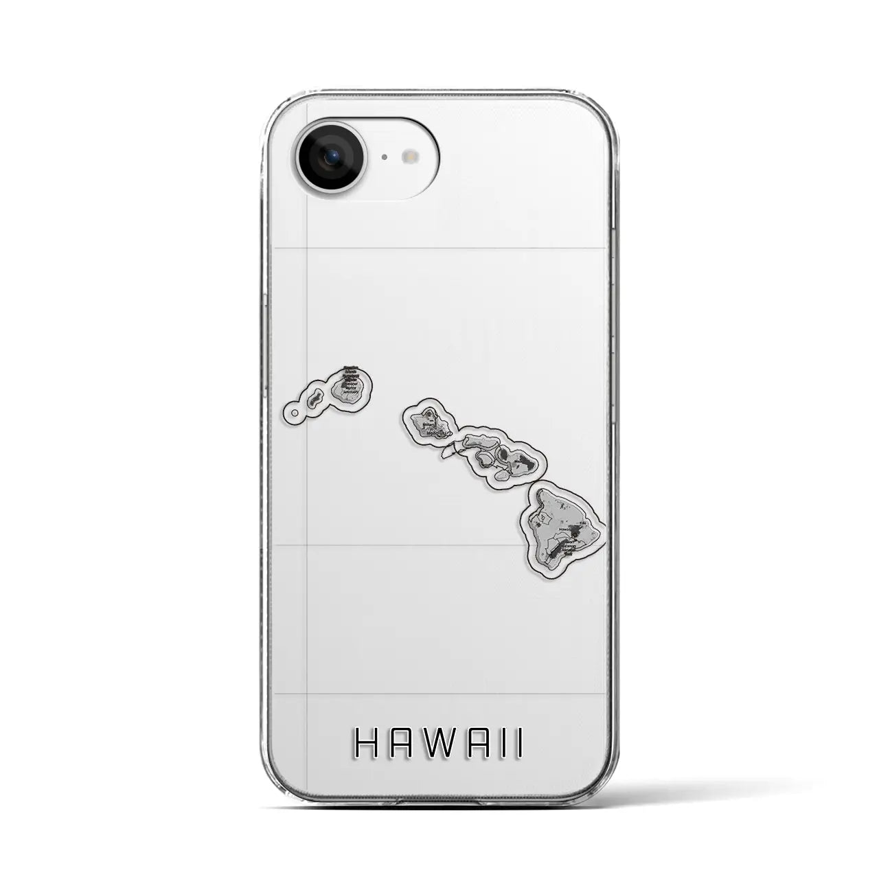 【ハワイ(アメリカ)】地図柄iPhoneケース(クリアタイプ)