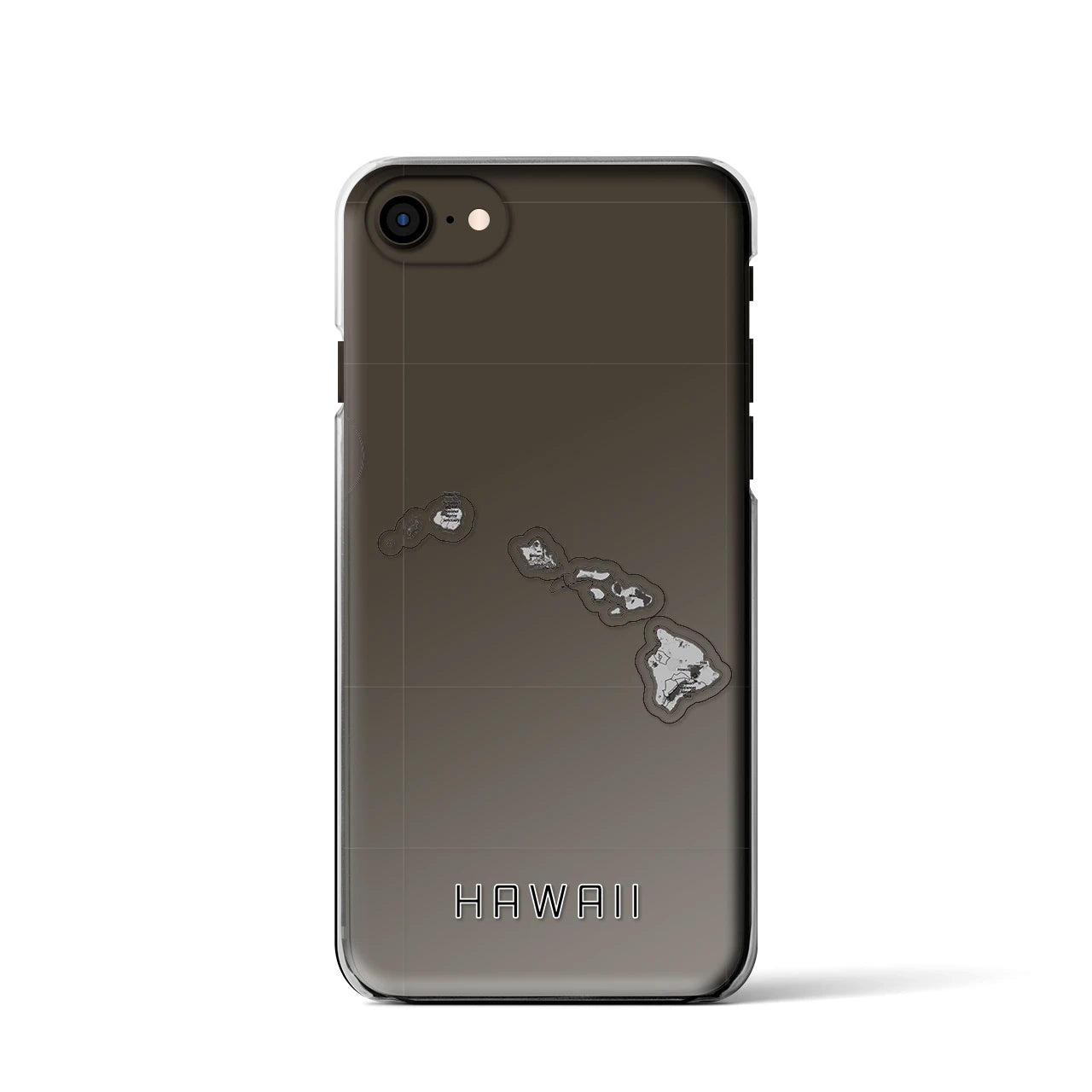 【ハワイ(アメリカ)】地図柄iPhoneケース(クリアタイプ)