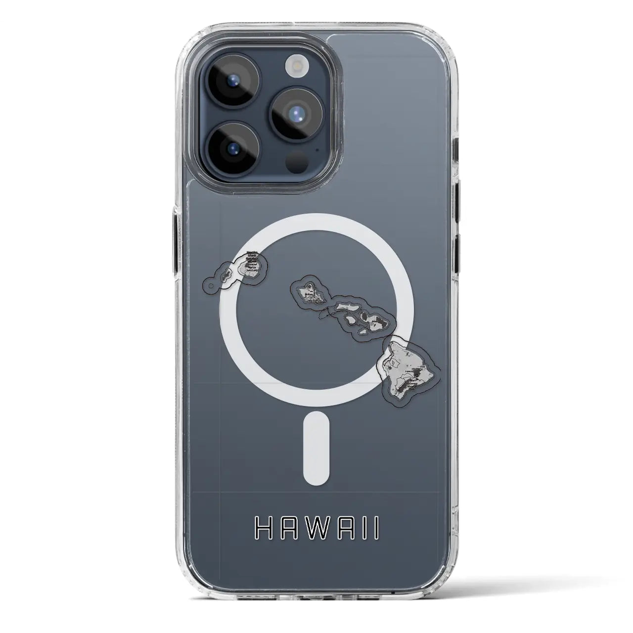 【ハワイ(アメリカ)】地図柄iPhoneケース(MagSafeタイプ)