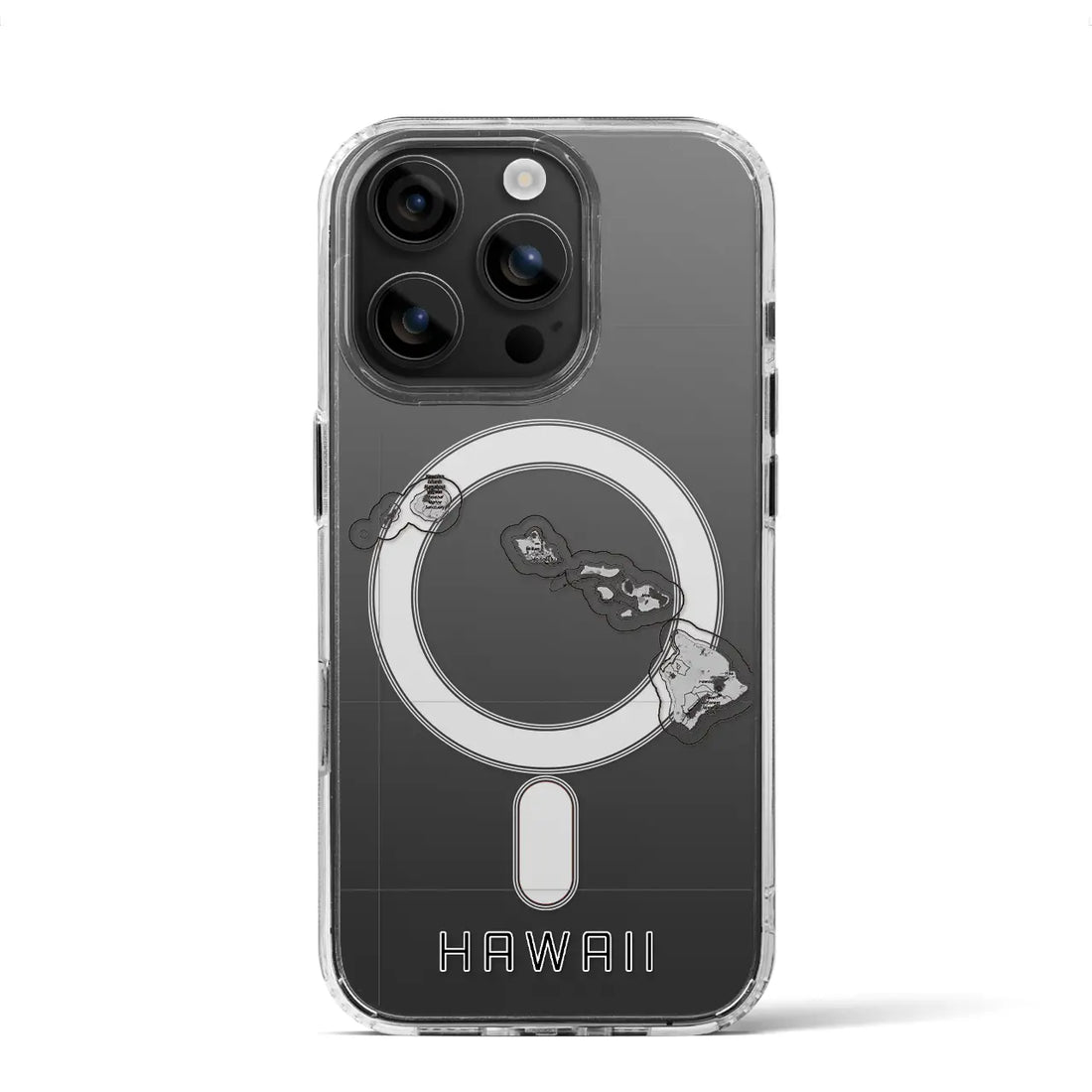 【ハワイ(アメリカ)】地図柄iPhoneケース(MagSafeタイプ)