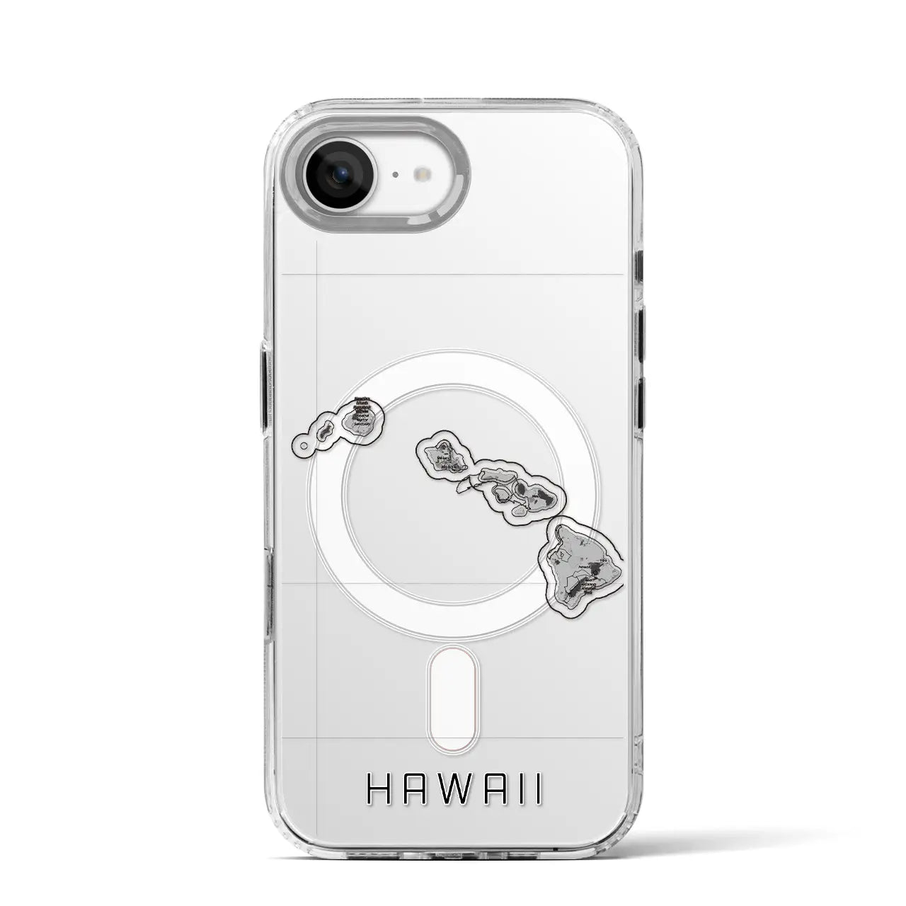 【ハワイ(アメリカ)】地図柄iPhoneケース(MagSafeタイプ)